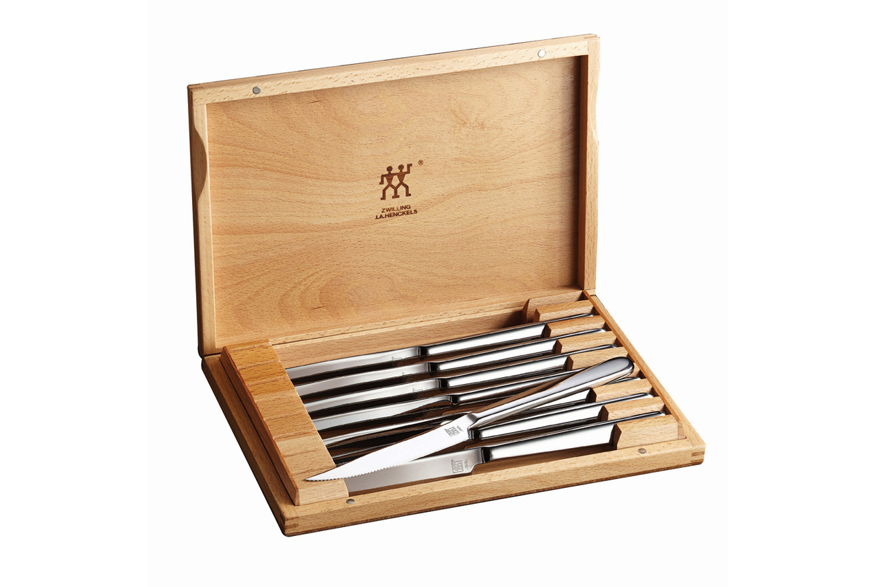 Stainless Steel Steak Knife Set 8 with Box by Zwilling J A