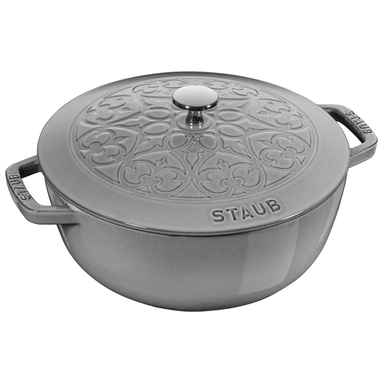 Staub Cast Iron 3.75-qt Essential French Oven with Lilly Lid - Grenadine 