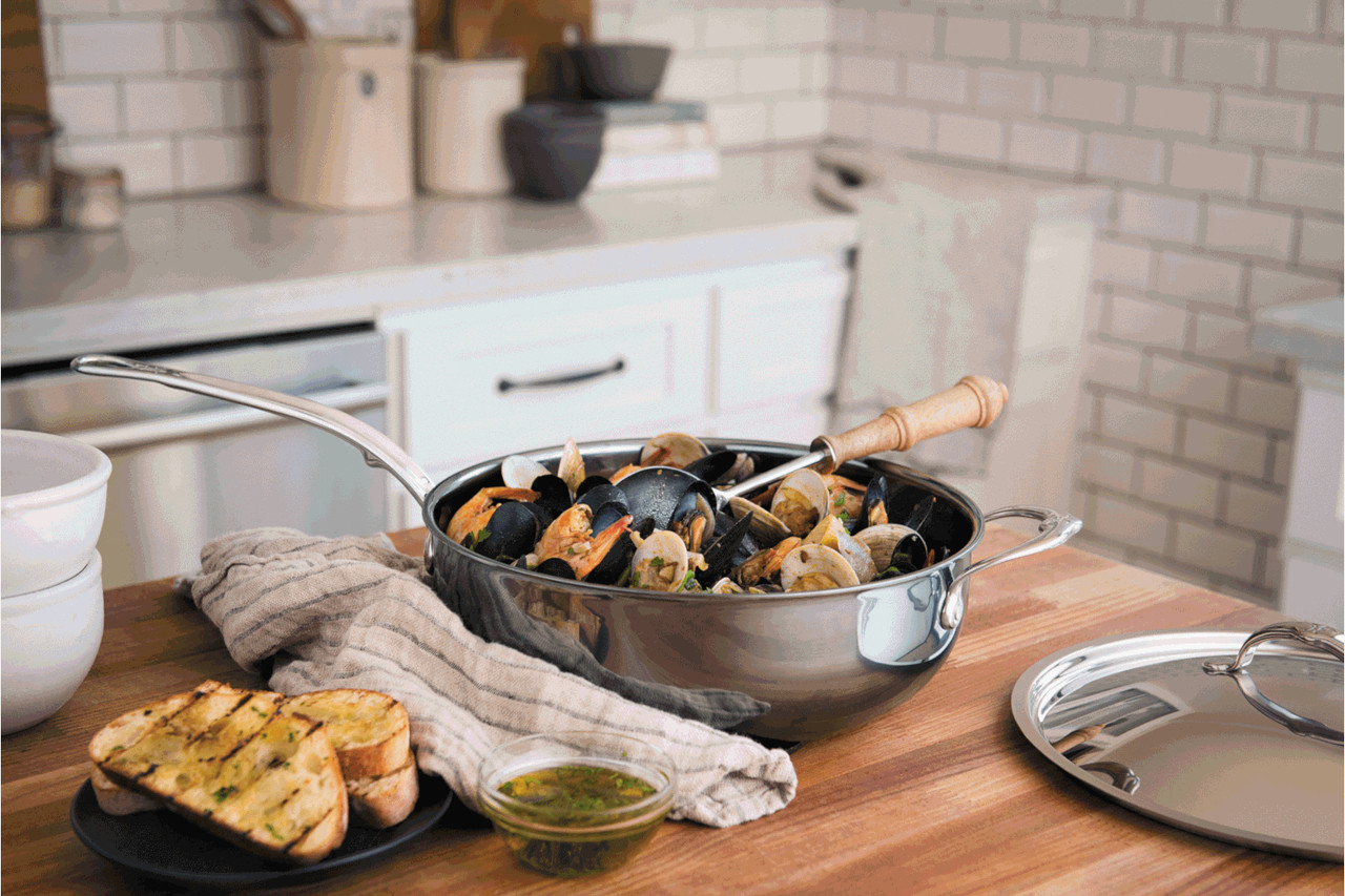 Hestan NanoBond Titanium Stainless Steel Essential Pans with Lid