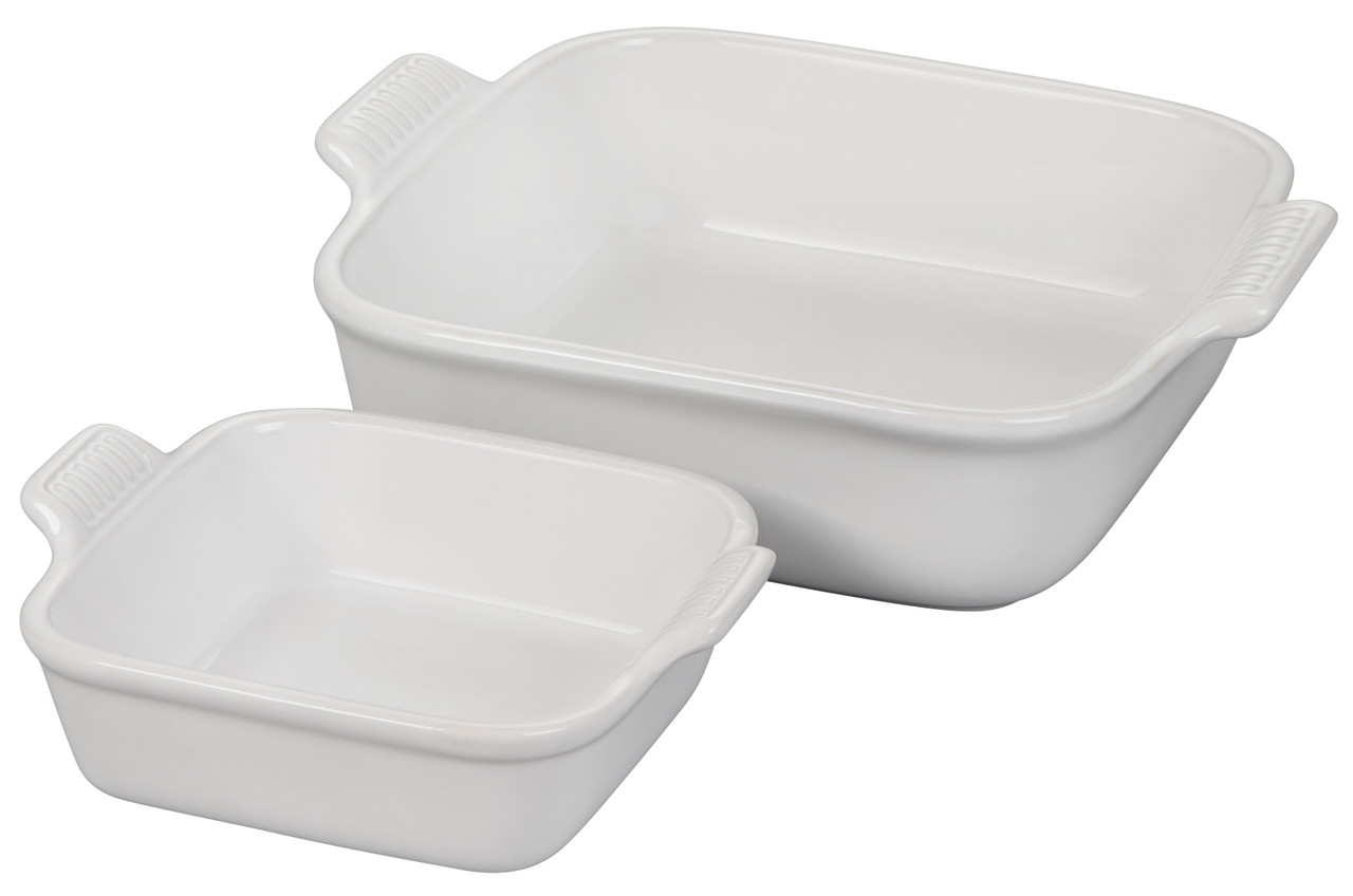 Le Creuset 3 qt Heritage Square Dish - White