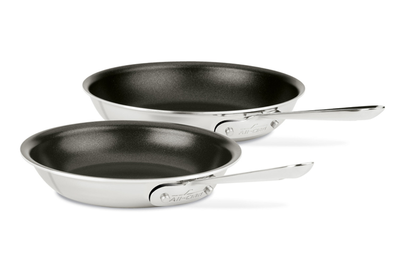 All-Clad D3 Nonstick 2 Piece 8 & 10 Inch Fry Pan Set