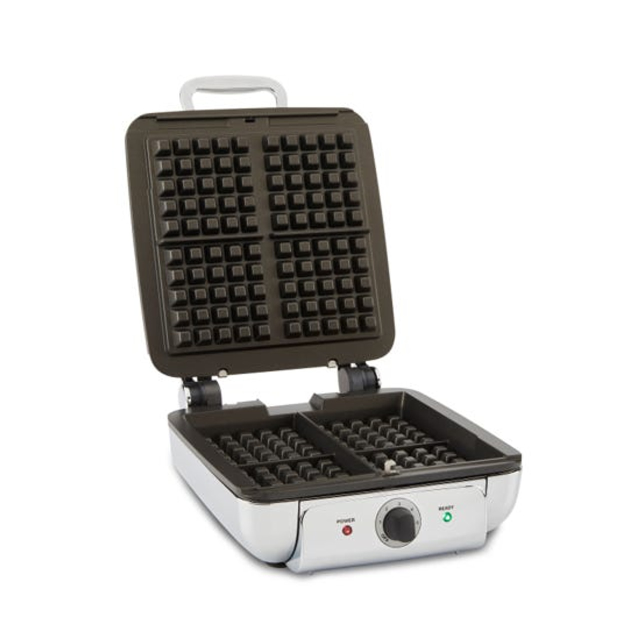 All-Clad Gourmet Stainless Steel 4 Slice Belgian Waffle Maker with  Removable Plates