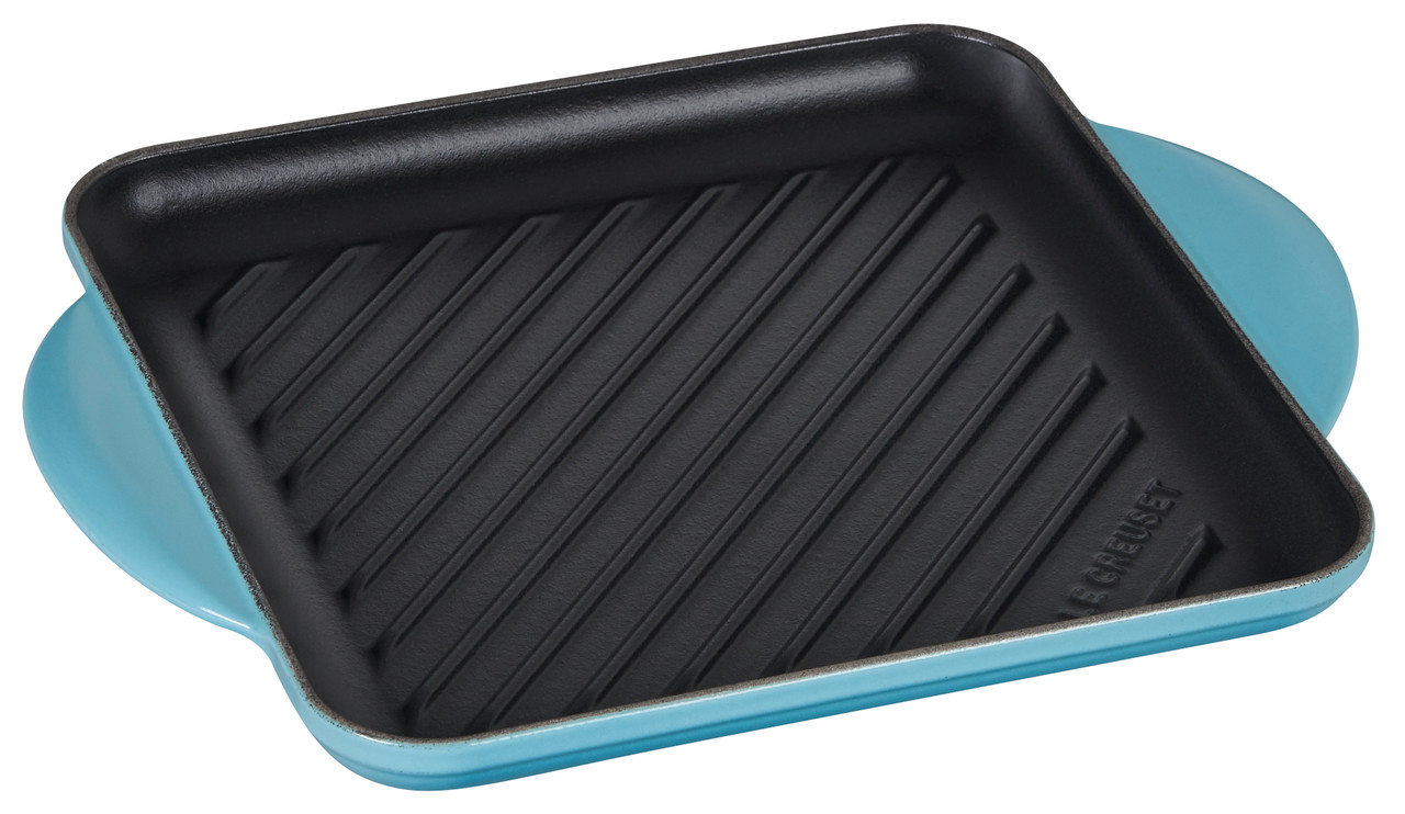 Le Creuset Enameled Cast Iron 9.5 inch Square Grill Pan - Caribbean