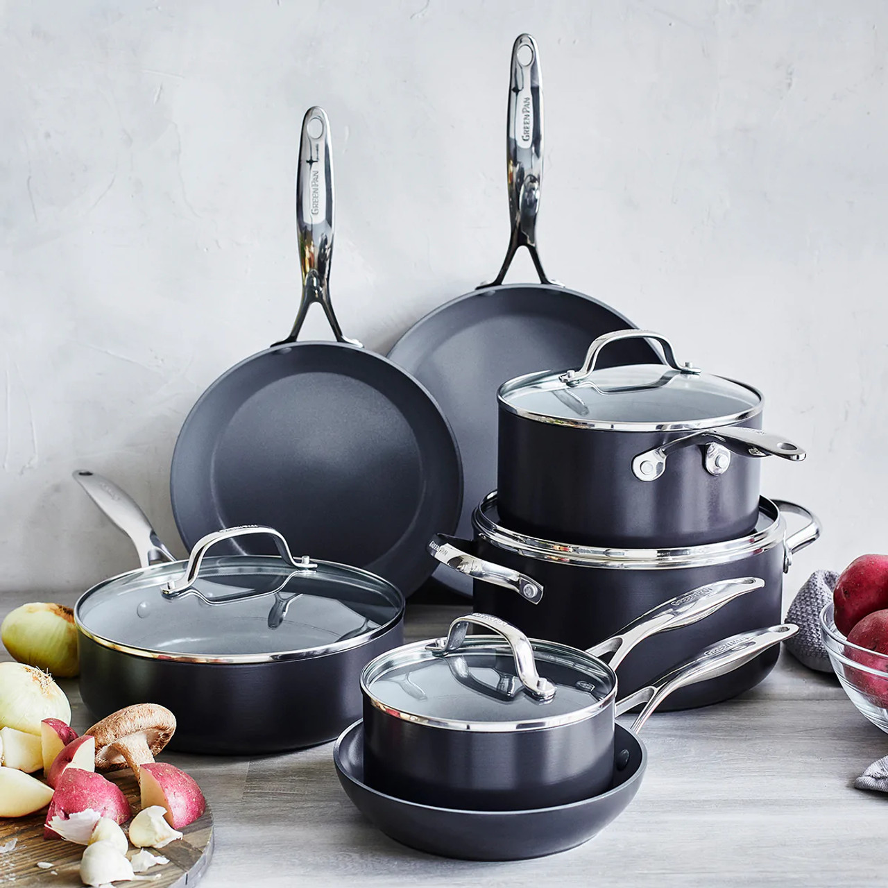 Omega Ceramic Nonstick 11-Piece Cookware Set