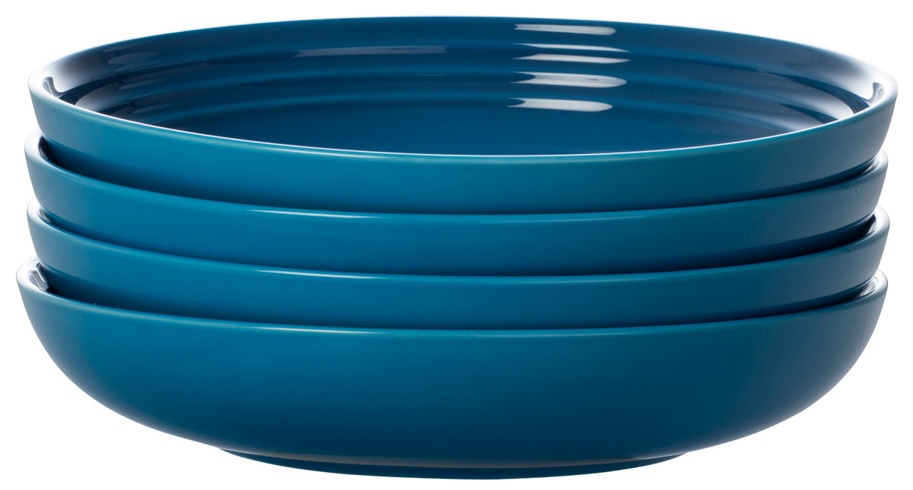 Le Creuset Stoneware Set of (4) 8.5 inch Pasta Bowls - Marseille