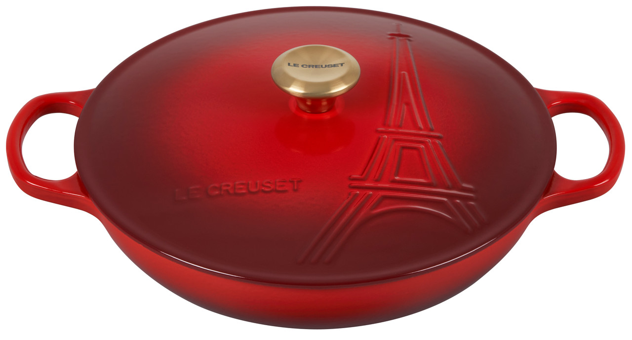 Le Creuset Eiffel Tower Collection 3.5 Quart Signature Braiser Cerise