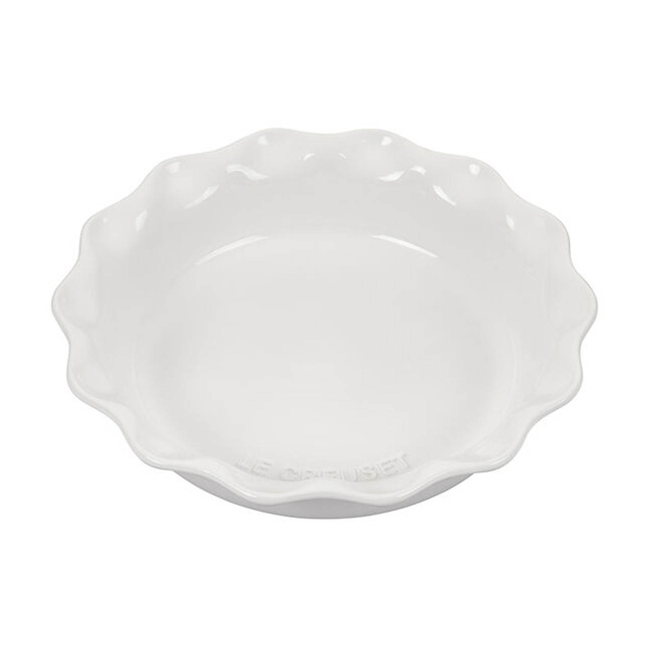 Le Creuset Stoneware 9 Fluted Pie Dish - White