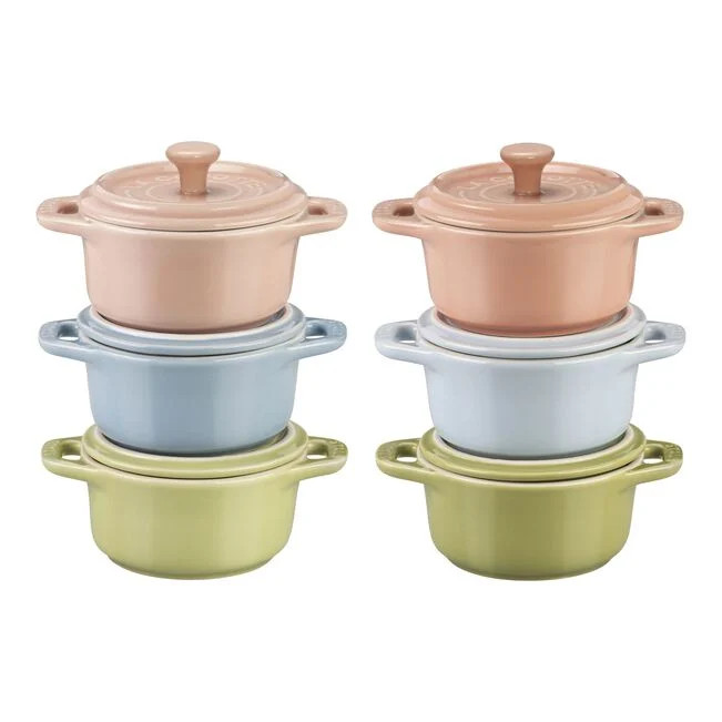 STAUB 10cm 6個セット Staub Mini Cocotte Set of 6 - Macaron Mixed Colors