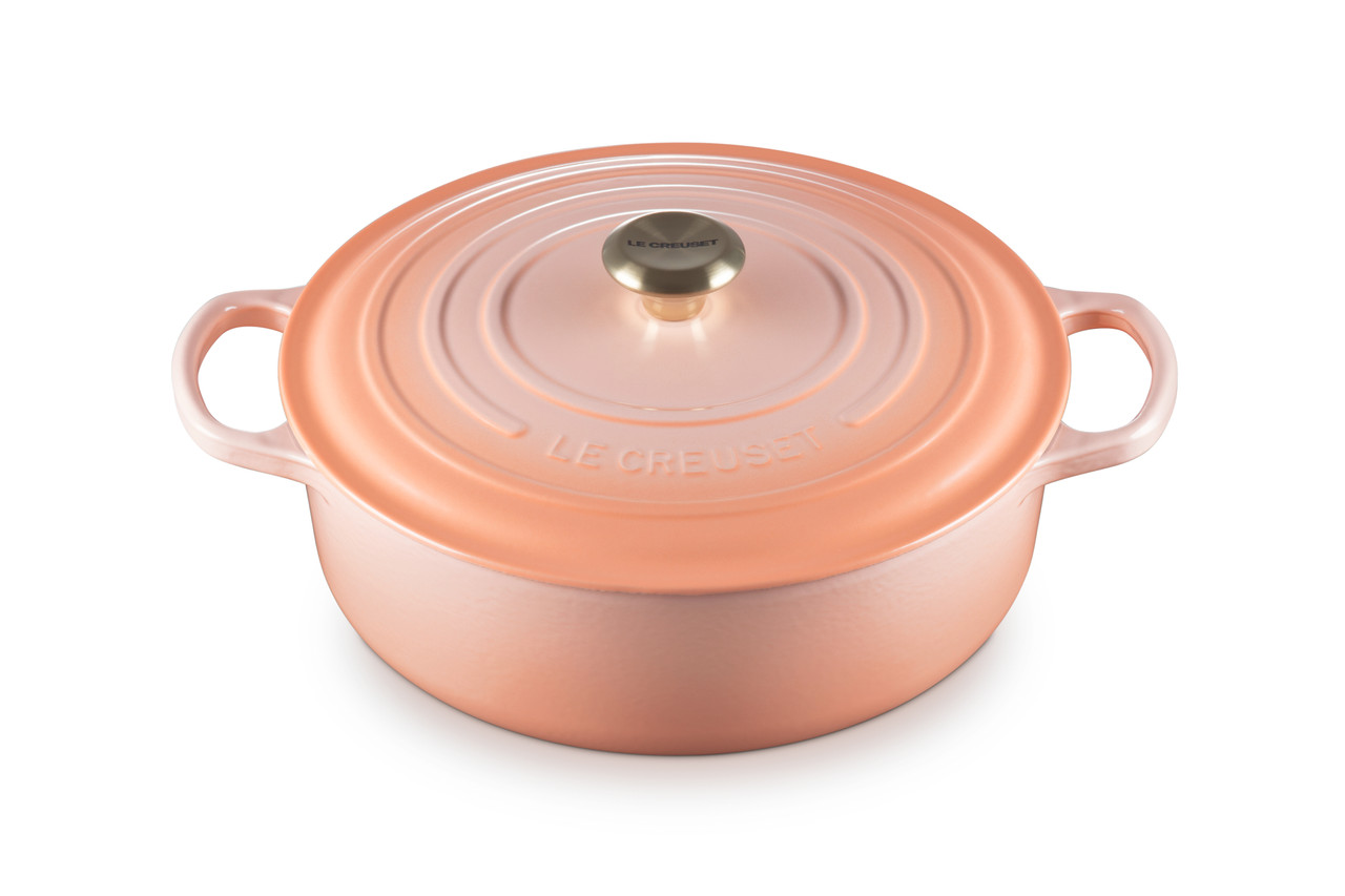 Le Creuset Signature Cast Iron 6.75 qt. Round Wide Oven - Peche