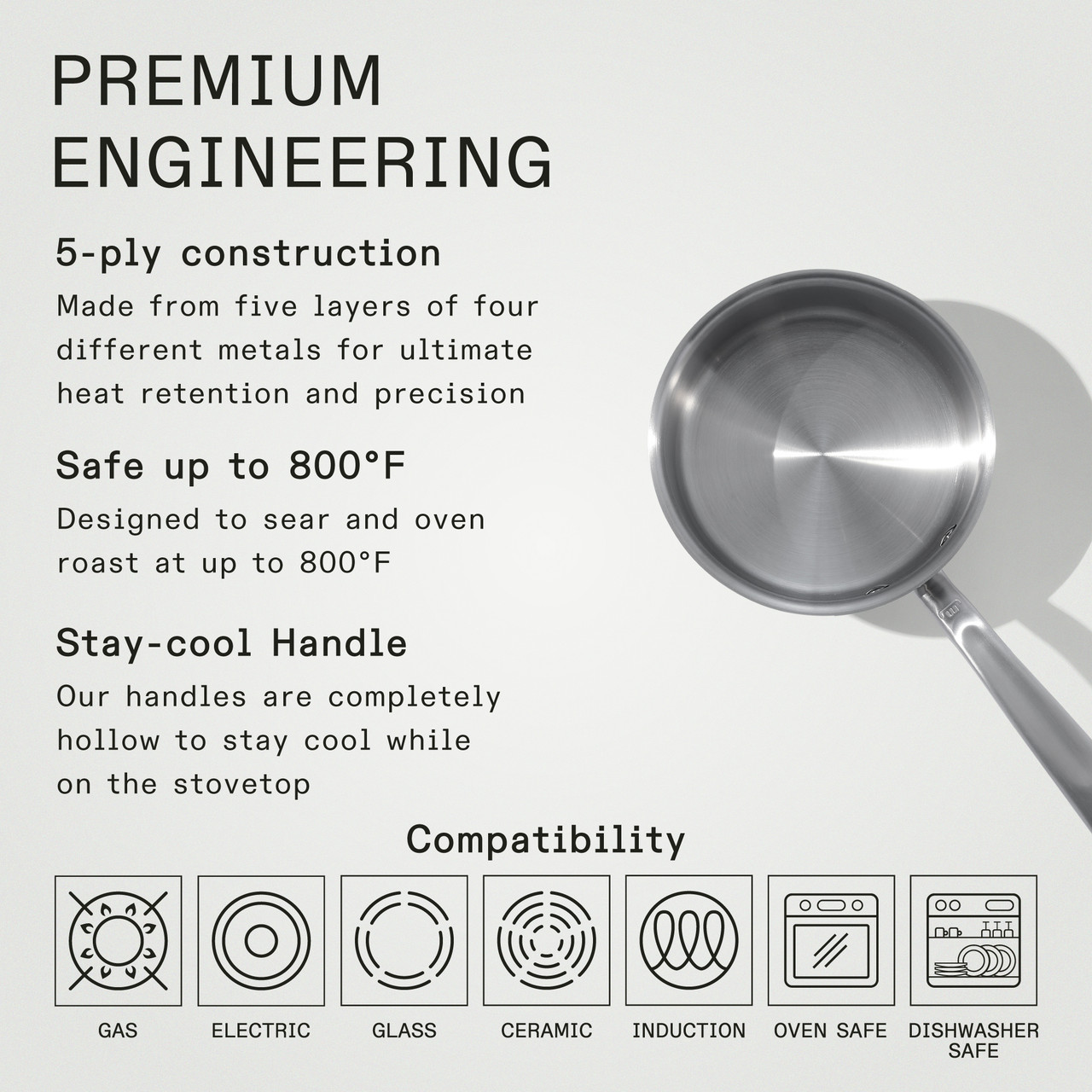 Made In Stainless Clad Saucepans - Thumbnail 4