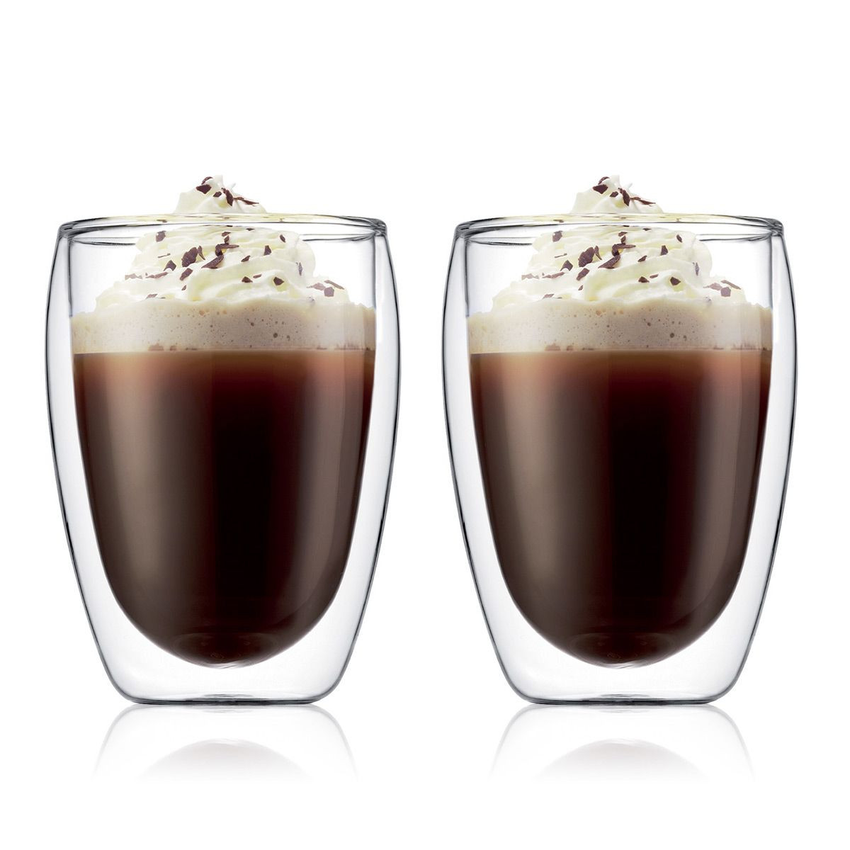 Bodum Pavina To Go Set 2 Bicchieri Doppia Parete con Coperchio 0,3l