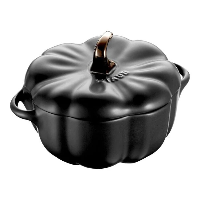Staub Ceramic 16 Ounce Pumpkin Cocotte - Matte Black