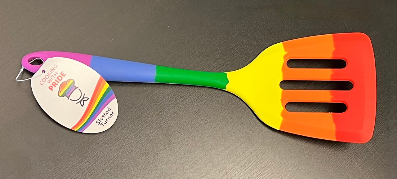 Harold Import Cooking with Pride Silicone Slotted Turner