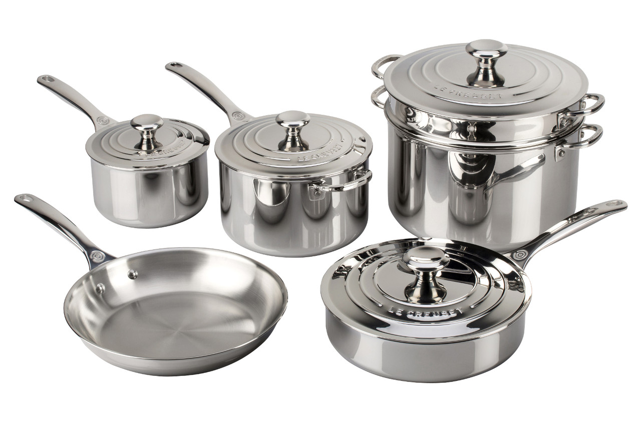 Le Creuset 5 Piece Stainless Steel Cookware Set - Thumbnail 3