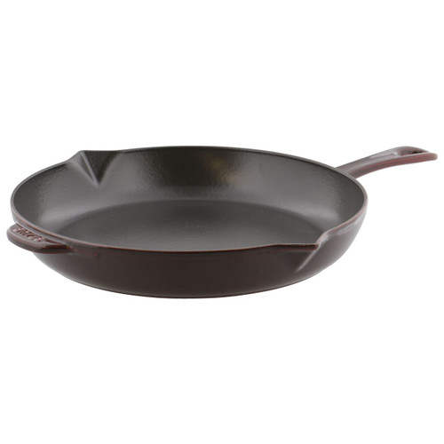 Staub Cast Iron 13-inch Double Handle Specialty Pan Black