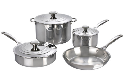 Le Creuset Premium Stainless Steel 7-Piece Cookware Set