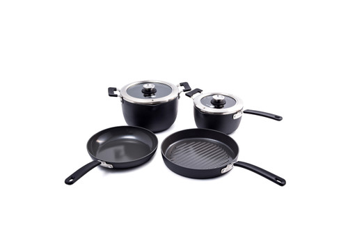 Greenpan Levels Hard Anodized 6 Piece Stackable Ceramic Nonstick Cookware Set