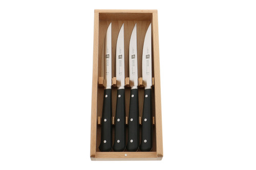 ZWILLING Steak Sets 4-pc, Toro Steak Knife Set in Beechwood presentation box