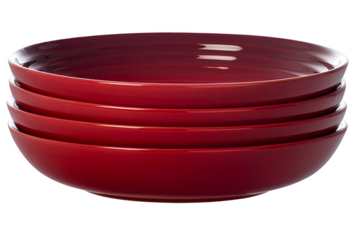 Le Creuset Stoneware Set of (4) 22 oz. Soup Bowls - Cerise