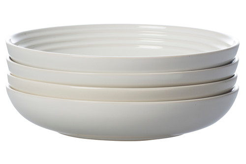 Le Creuset Stoneware Set of (4) 22 oz. Soup Bowls - White