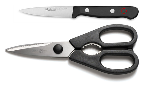 Wusthof Gourmet Paring Knife and Shears Utility Set