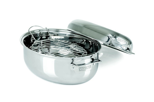 Viking 3-Ply 3-In-1 Oval Roasting Pan with Rack