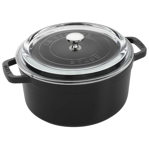 Staub Baby Wok with Glass Lid (Black Matte)