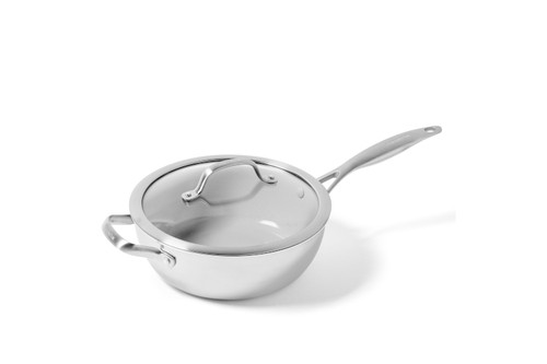 Greenpan Venice Pro Stainless Steel 3.5 Quart Ceramic Nonstick Chef's Pan with Lid