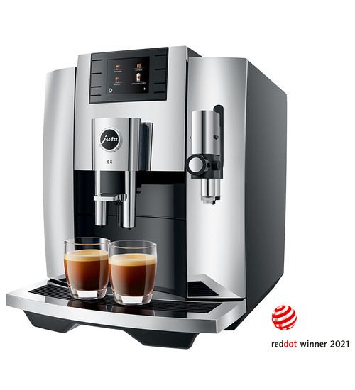 Jura E8 Automatic Coffee Machine - Chrome