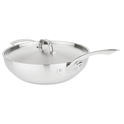 Viking Professional 5-Ply 12”/5.2 Quart Covered Chef’s Pan