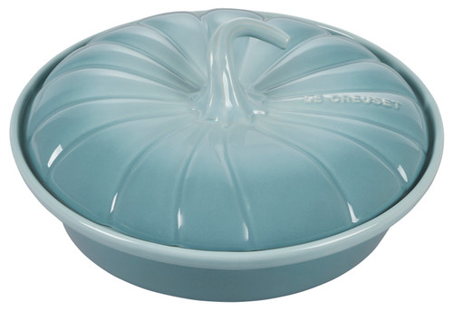 Le Creuset Pumpkin Pie Dish with Lid - Sea Salt