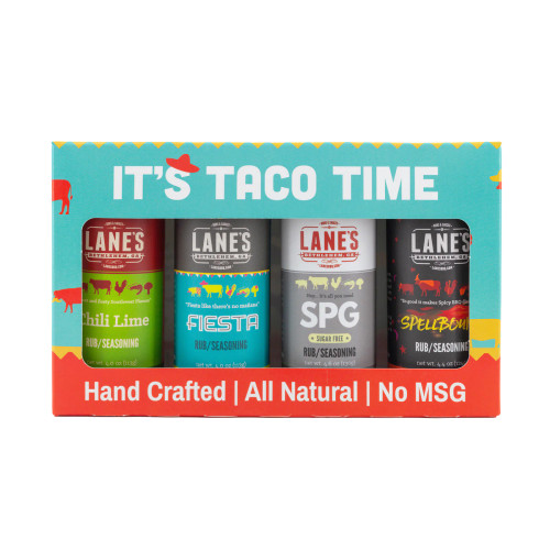 Lane's BBQ It’s Taco Time - 4 Rub Gift Set