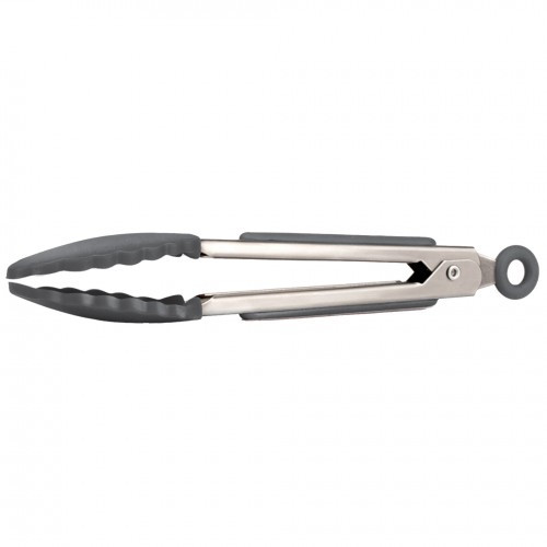 Tovolo Silicone-Tipped Locking Tongs (Charcoal)