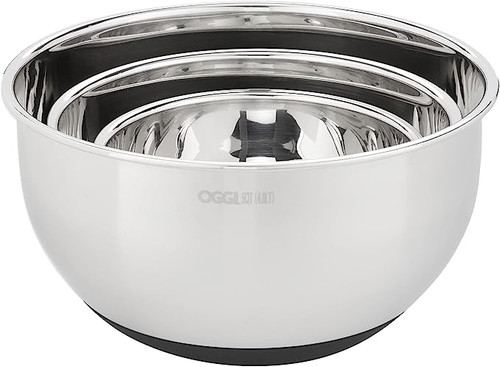HIC Kitchen Mixing Bowl, Heavyweight 18/8 Stainless Steel, 6-Quart Capacity