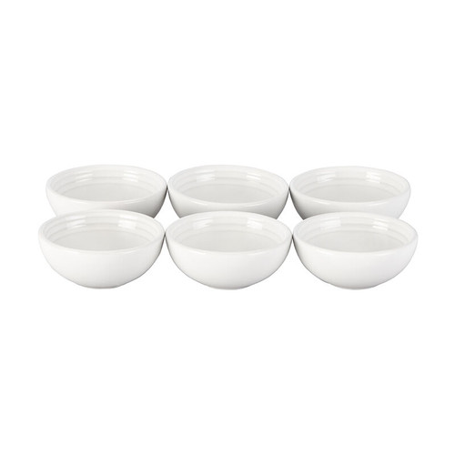 Le Creuset Pinch Bowls, Set of 6 - White