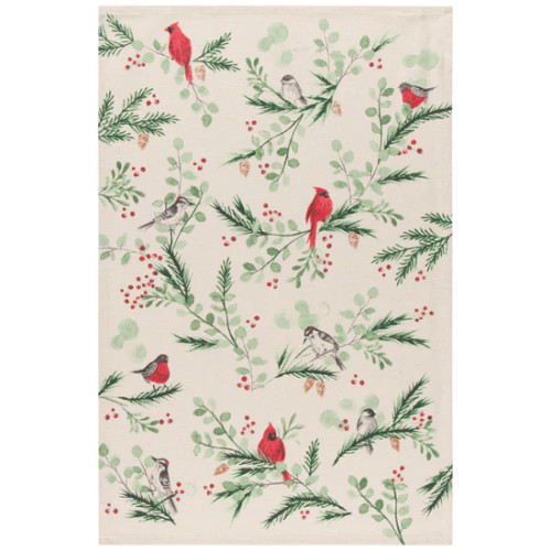 Now Designs Printed Dish Towel - Forest Birds