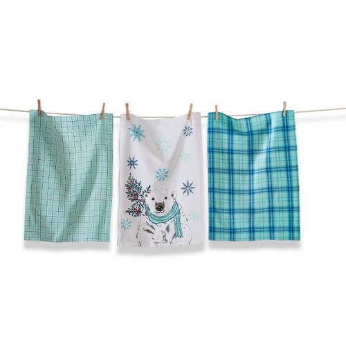 TAG Alpine Glow Bear Dish Towels - Set of 3