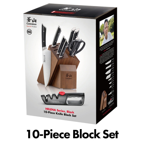 Cangshan Helena Series 8 Piece Knife Block Set - Black