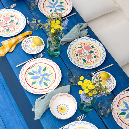 Casafina Summer Bliss Tulip 11" Dinner Plate - Set of 6