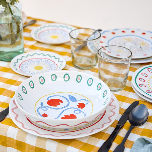 Casafina Summer Bliss Tulip Pasta Bowl - Set of 6