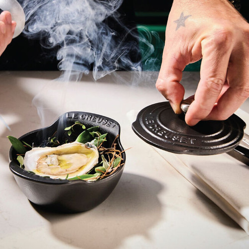 Le Creuset Mini Cocotte with Flower Lid - White