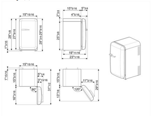 SMEG 50's Retro Style FAB5 Mini Cooler - White