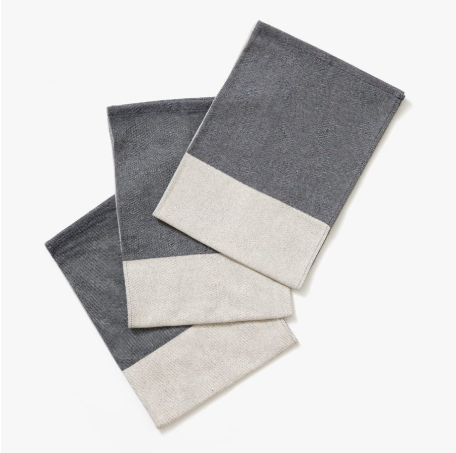 Hedley & Bennett Kitchen Towels - Set of 3 in Blueberry