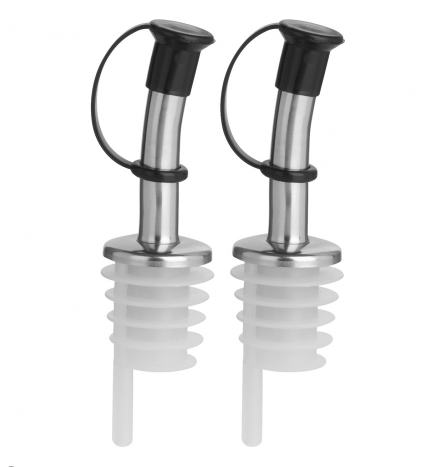 Trudeau Stainless Steel Bottle Pourers - Set of 2