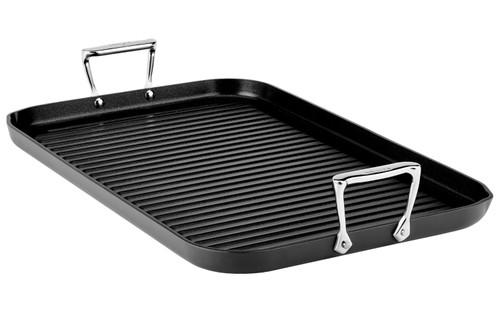  All-Clad HA1 Hard Anodized Nonstick Griddle 11x11 Inch Oven  Broiler Safe 500F, Lid Safe 350F Pots and Pans, Cookware Black: Home &  Kitchen
