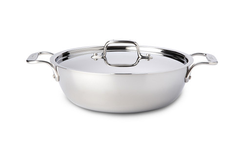 All-Clad Stainless 6-Quart Deep Saute Pot with Lid (4206)