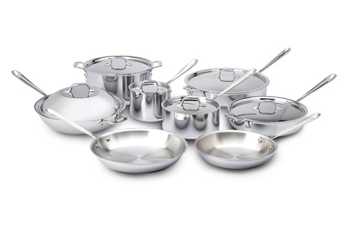 10-Piece D3 Stainless Steel Cookware Set I All-Clad