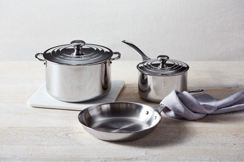Le Creuset Premium Stainless Steel 10 Piece Cookware Set