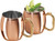 Oggi Set of 2 Copper-Plated Stainless 20 oz Moscow Mule Mugs