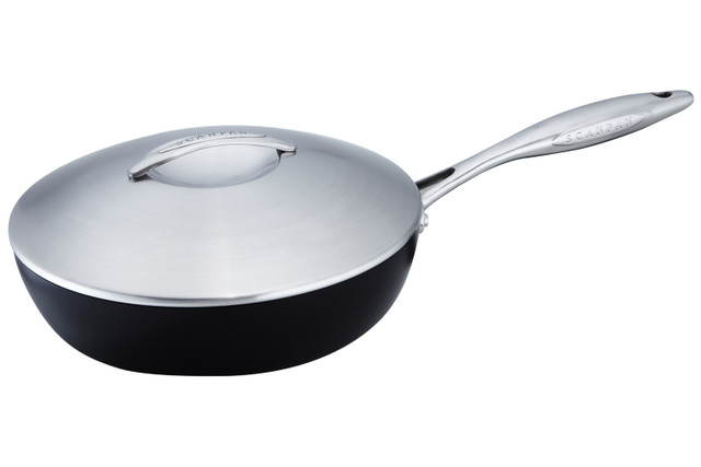 ScanPan Stainless Steel-Aluminum HaptIQ 12.5-Inch Fry Pan